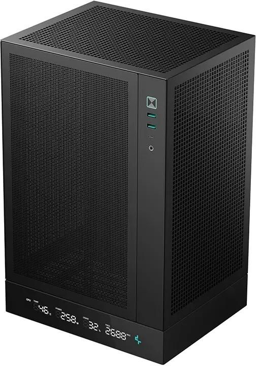 Корпус miniITX DeepCool CH170 Digital, Mini-Tower, без БП,  черный [r-ch170-bknpi0d-g-1]